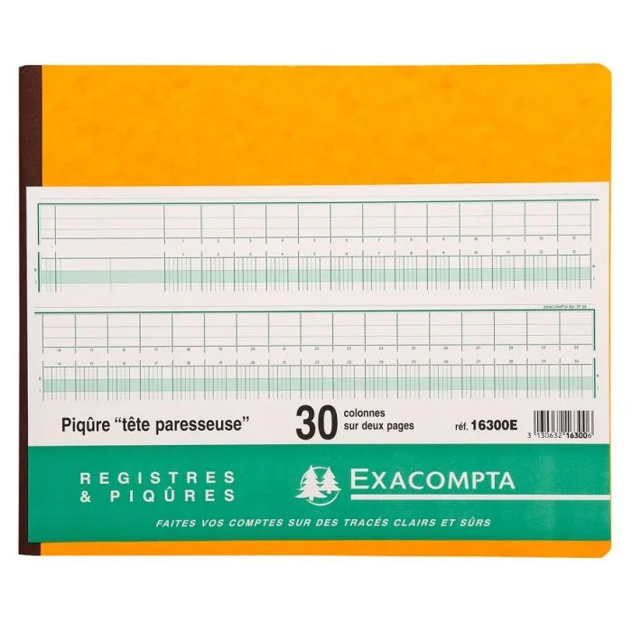 EXACOMPTA Registre 30 colonnes - 270 x 320 mm