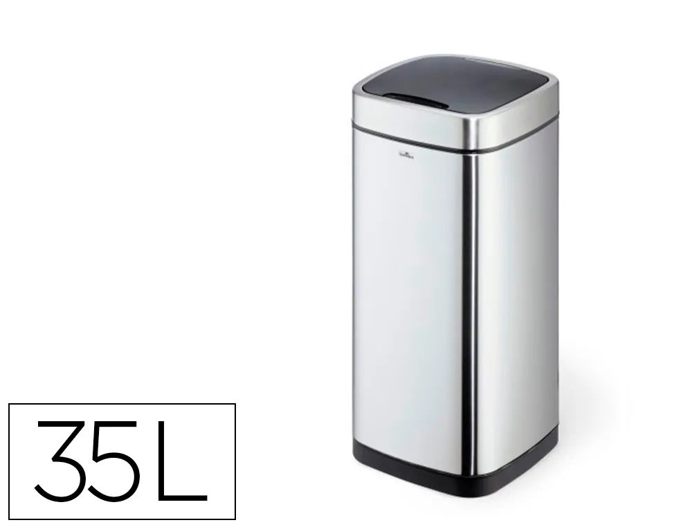 Poubelle durable a capteur automatique acier inoxidable a " no touch" 35 l