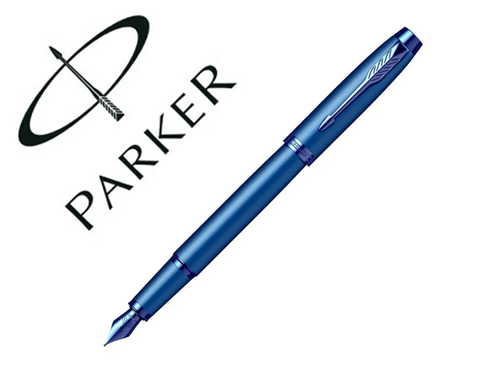 Stylo plume parker im monochrome bleu pointe moyenne encre bleu etui cadeau