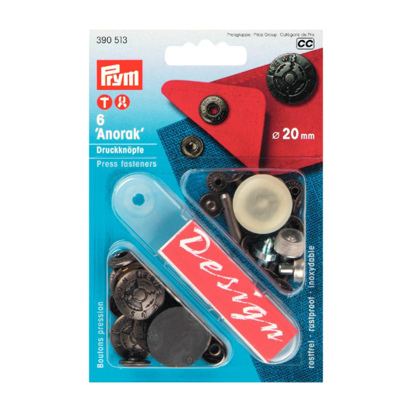 Boutons pression design Anorak 20mm