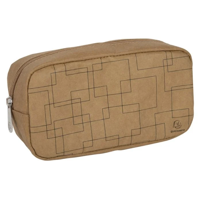 Trousse - Brun Motifs Géométriques EXACOMPTA Eterneco