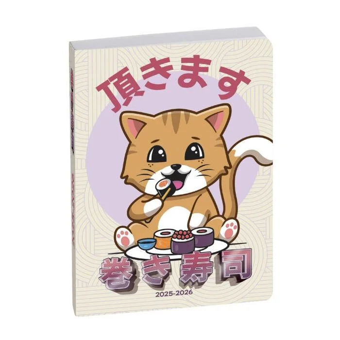 Agenda Scolaire 2025/2026 - MANGA Chat CLAIREFONTAINE