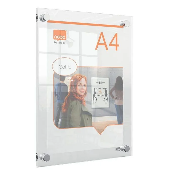Porte Affiche A4 - Acrylique Transparent - 261 x 346 mm NOBO Premium Plus
