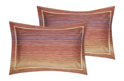 Taie d’Oreiller Missoni Jill Red Multicolore Coton (Lot de 2)