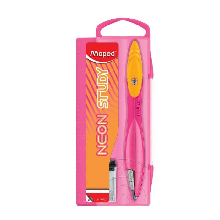 Coffret Compas Study Néon sans bague - Assorti MAPED