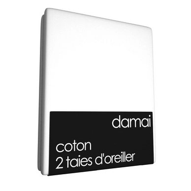 2 Taies d'Oreiller Damai Blanc (Coton)