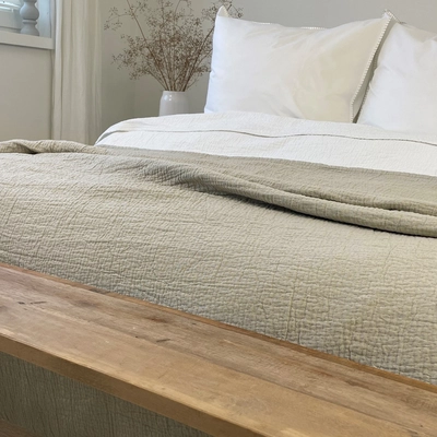 Couvre-Lit Town&Country Denver Sand Beige Coton