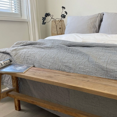 Couvre-Lit Town&Country Denver Silver Grey Coton