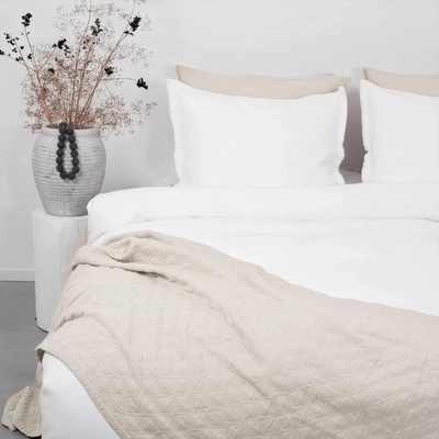 Couvre-Lit Town&Country Iris Beige Coton