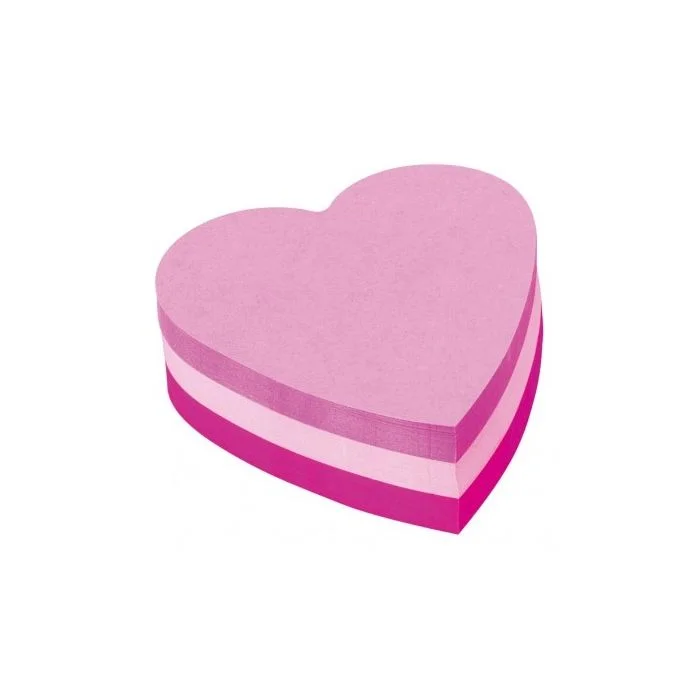 POST-IT Notes adhésives tricolore - Coeur