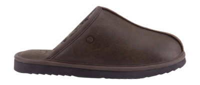 Pantoufles Warmbat Homme Barron Cracked Leather Brown