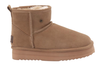 Bottes Warmbat Femme Wallaby Suede Plateau Camel