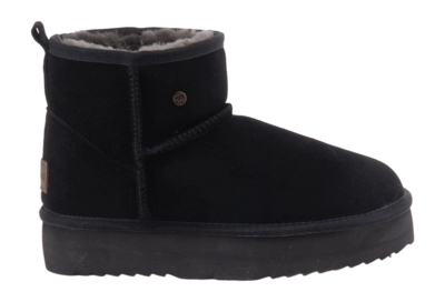 Bottes Warmbat Femme Wallaby Suede Plateau Black