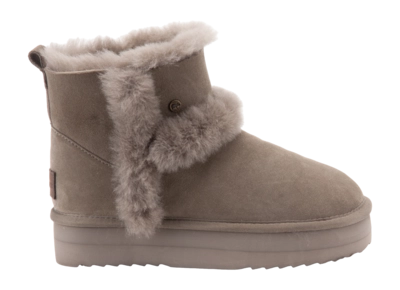 Bottes Warmbat Femme Wallaby Suede Double Faced Plateau Wool Moss