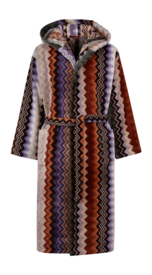 Peignoir Missoni Unisexe Giacomo Hooded Green Multicolor
