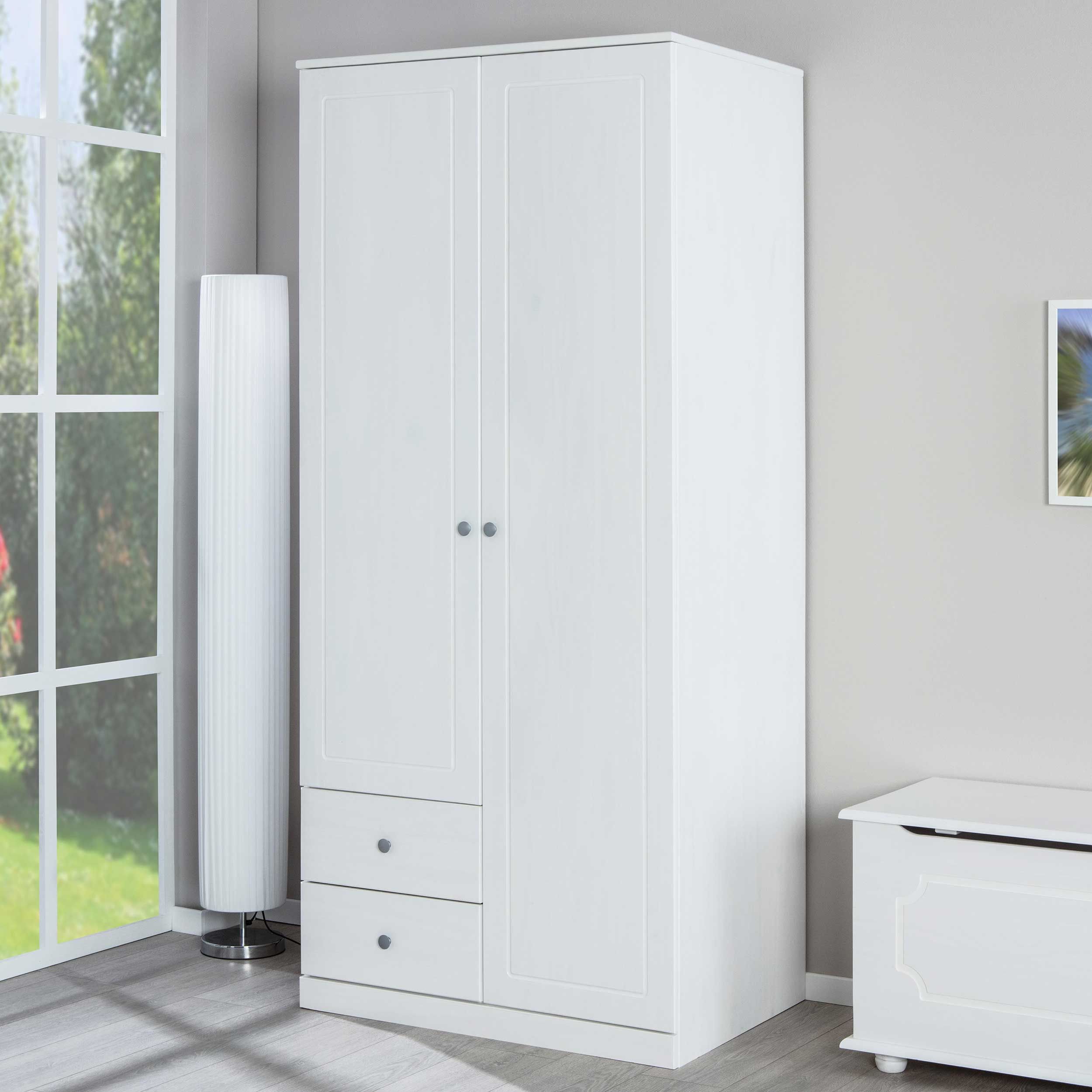 Armoire Martha 93cm avec 2 portes - blanc