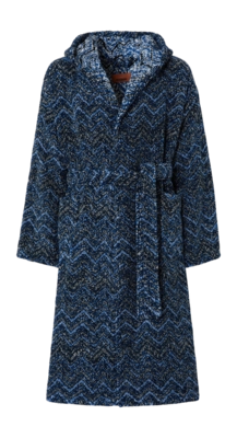 Peignoir Missoni Azul 150 Hooded Blue Multicolor
