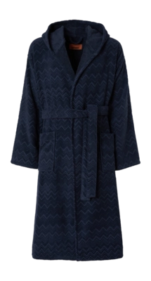 Peignoir Missoni Chalk Hooded Blue
