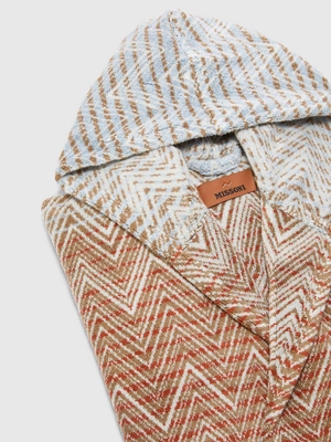 Peignoir Missoni Stone Hooded Red Multicolor
