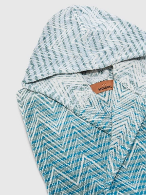 Peignoir Missoni Stone Hooded Petrol Multicolor