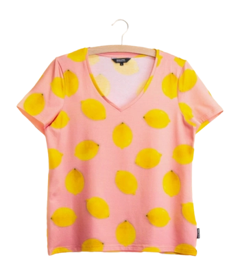 T-Shirt Col en V SNURK Women Lemon