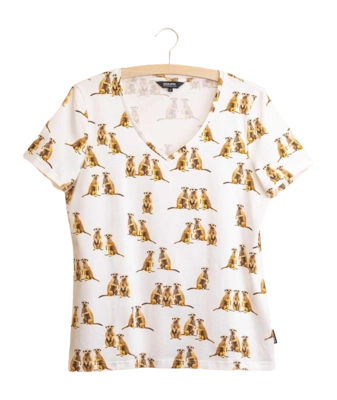 T-shirt Col en V SNURK Women Meerkats