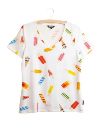 T-Shirt Col en V SNURK Women Popsicles