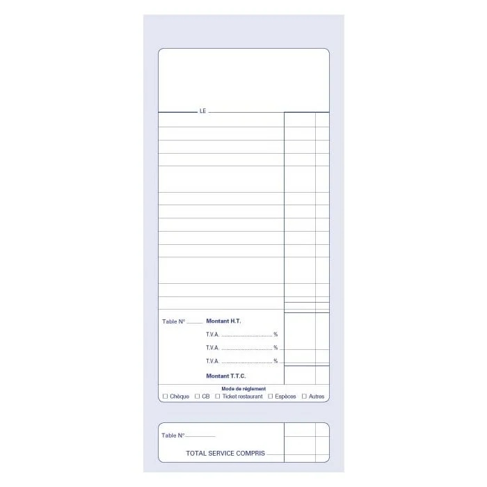 Bloc ADDITION non numéroté - Autocopiant Dupli - 235 x 102 mm ELVE