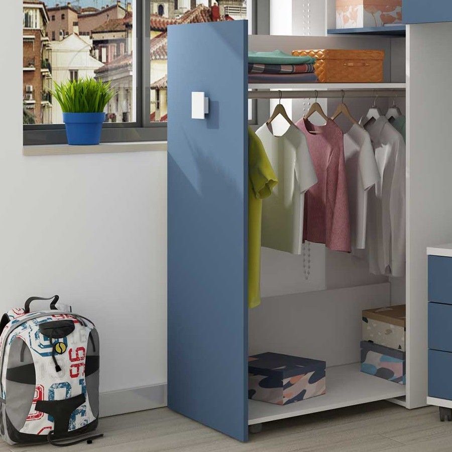 Armoire pour lit mezzanine Jet - bleu