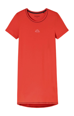 Chemise de Nuit Schiesser Femme 181252 Essentiels Décontractés Rouge Vif