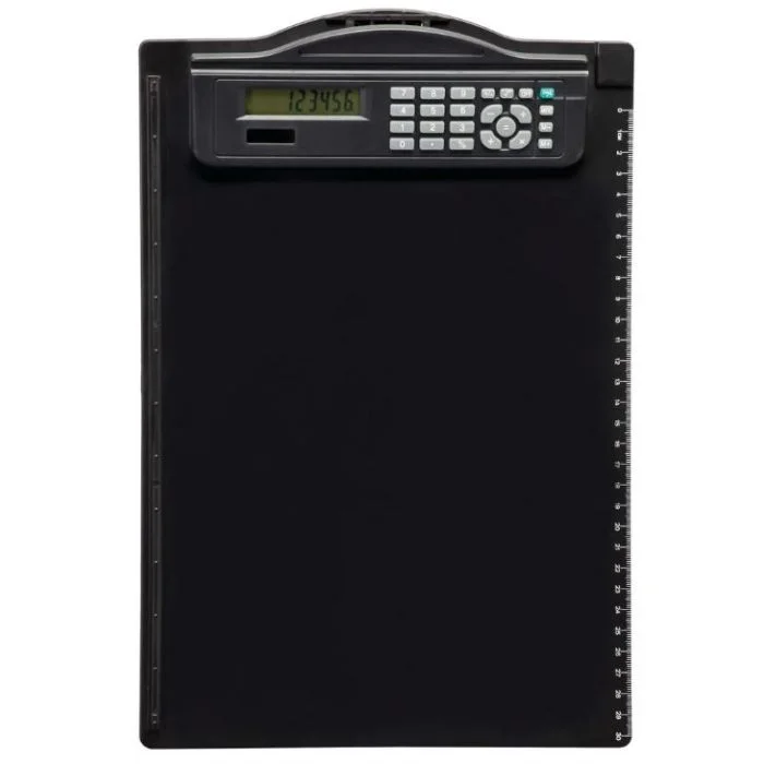 Porte Bloc A4 avec calculatrice - Noir MAUL