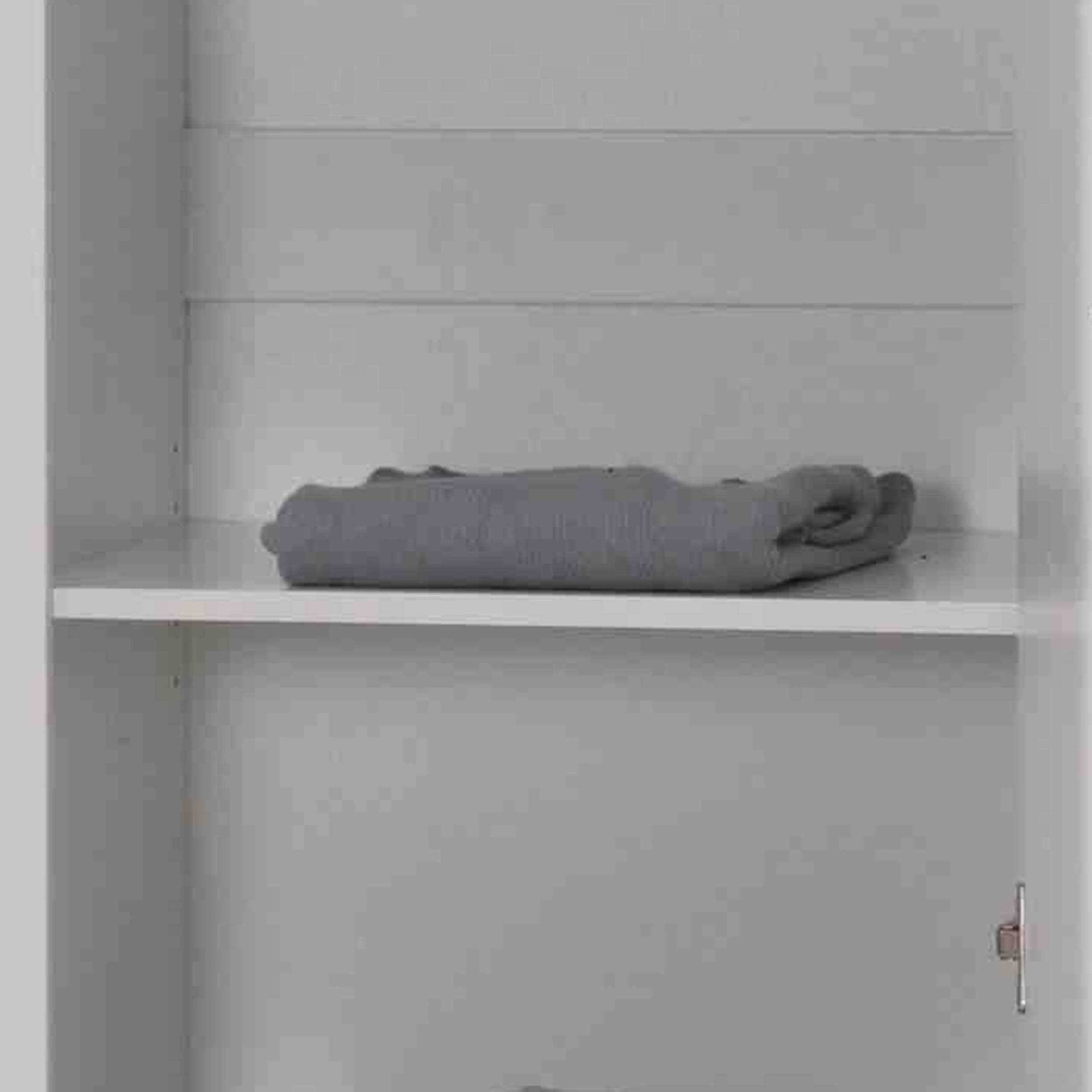 Etagères supplémentaires (2pcs) pour armoire Lara 3 portes - blanc