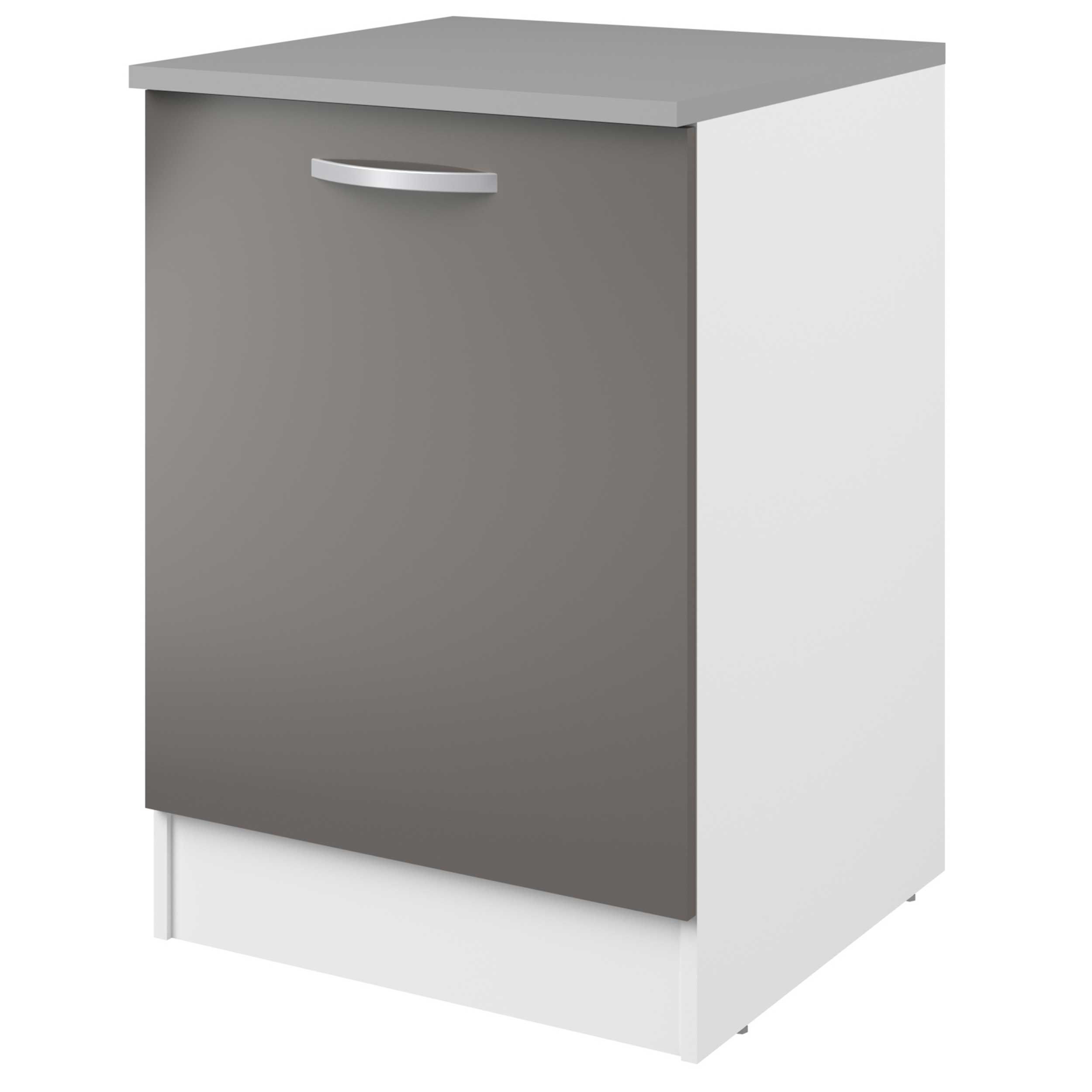 Meuble bas Oke 60 cm avec porte - gris