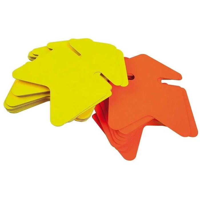 Flèche - Carton fluo non effaçable - 320 x 480 mm - Jaune/Orange APLI Lot de 10