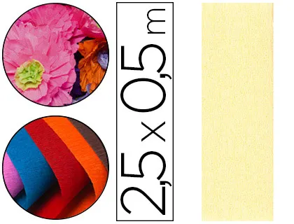 Papier crépon clairefontaine densité crêpage 60% 40g 50cmx2.5m unicolore jaune paille pochette 10f