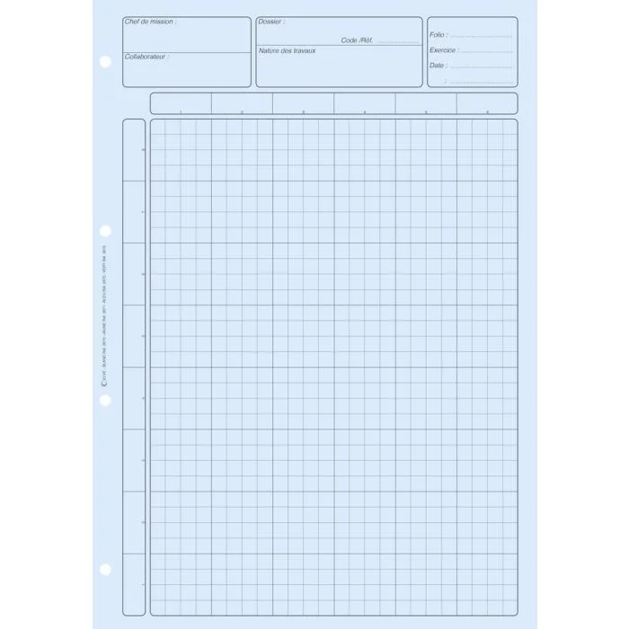 BLOC BLEU Elve Matrice pour contrôle interne