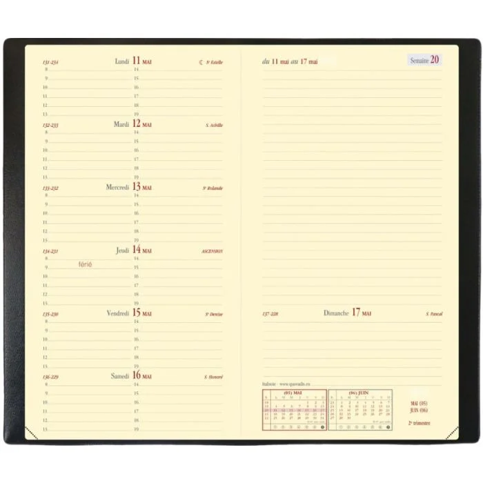 Agenda de Poche 2026 - Italnote - 88 x 170 mm QUO VADIS