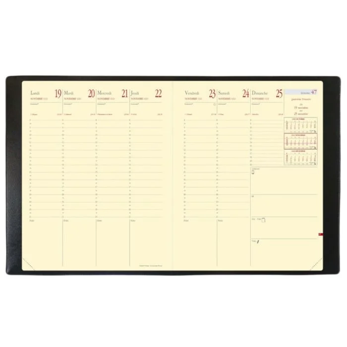 Recharge pour Agenda 2026 Semainier - 210 x 270 mm QUO VADIS Président Prestige