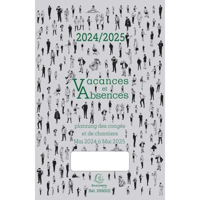 Planning des Congés 2024 / 2025 - Vacances et absences EXACOMPTA