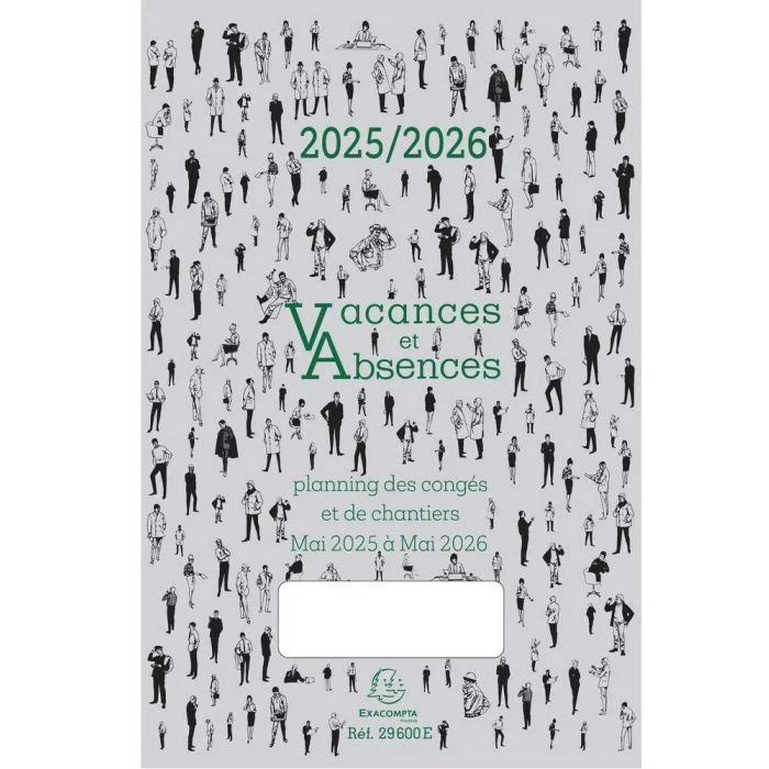 Planning des Congés 2025 / 2026 - Vacances et absences EXACOMPTA