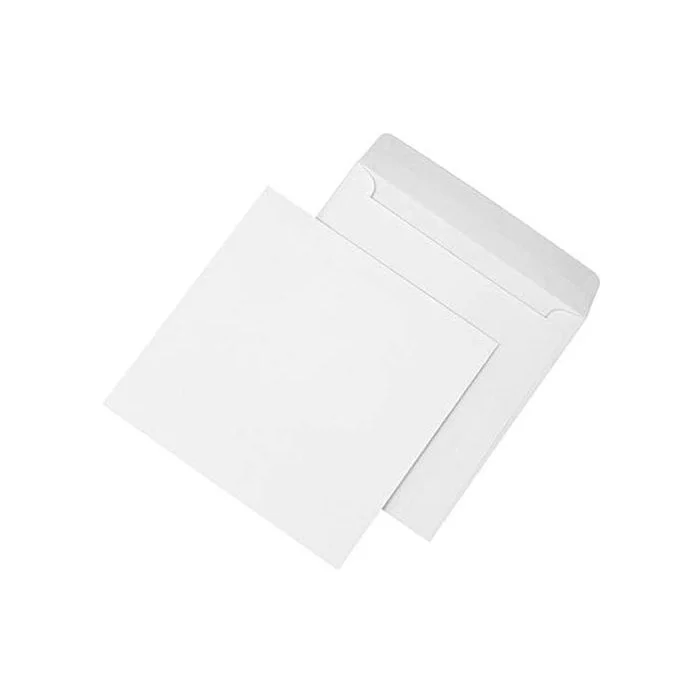 Enveloppe autocollante blanche sans fenêtre - 220 x 220 mm MAIL MEDIA Lot de 500