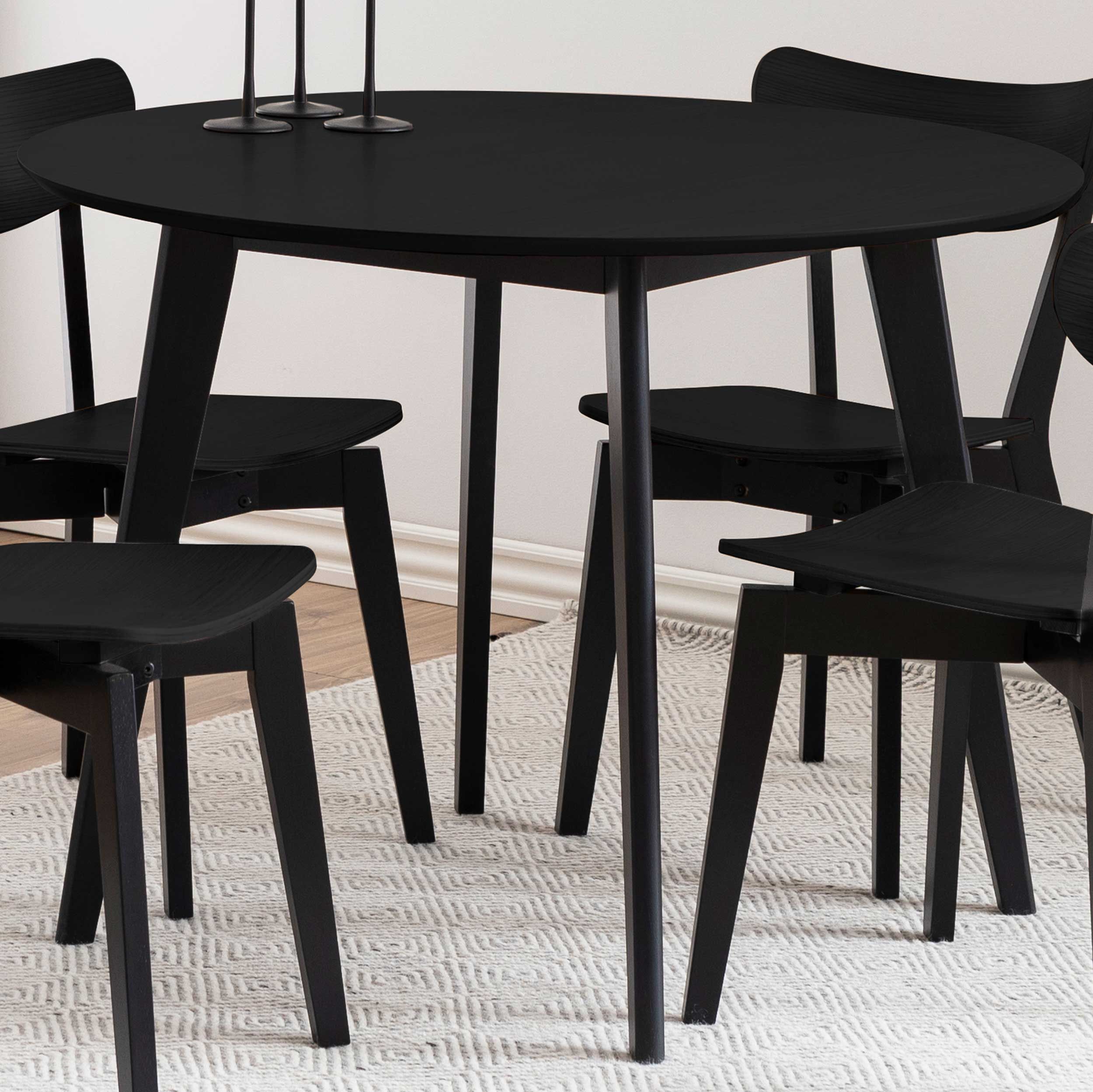 Table à manger Rover Ø105 - noir