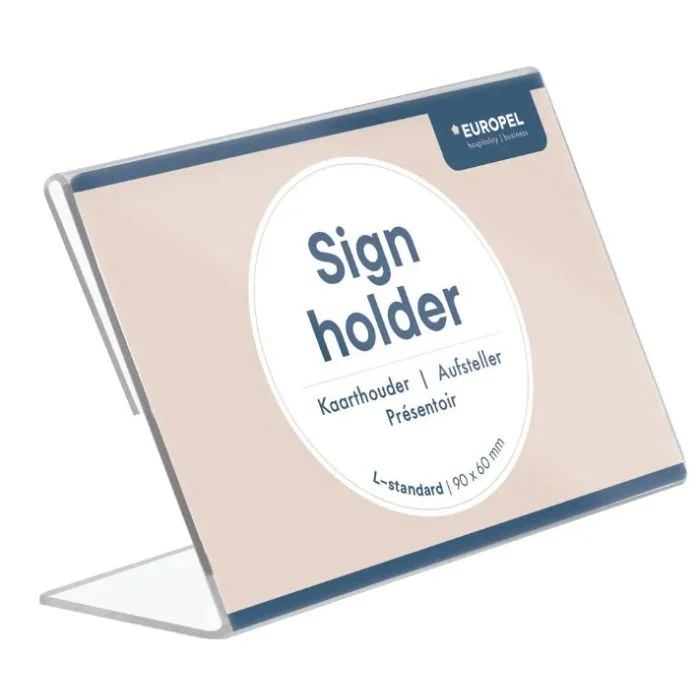Présentoir de table incliné - Paysage - 90 x 60 mm EUROPEL