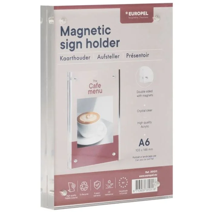 Présentoir de table à aimants - A6 EUROPEL