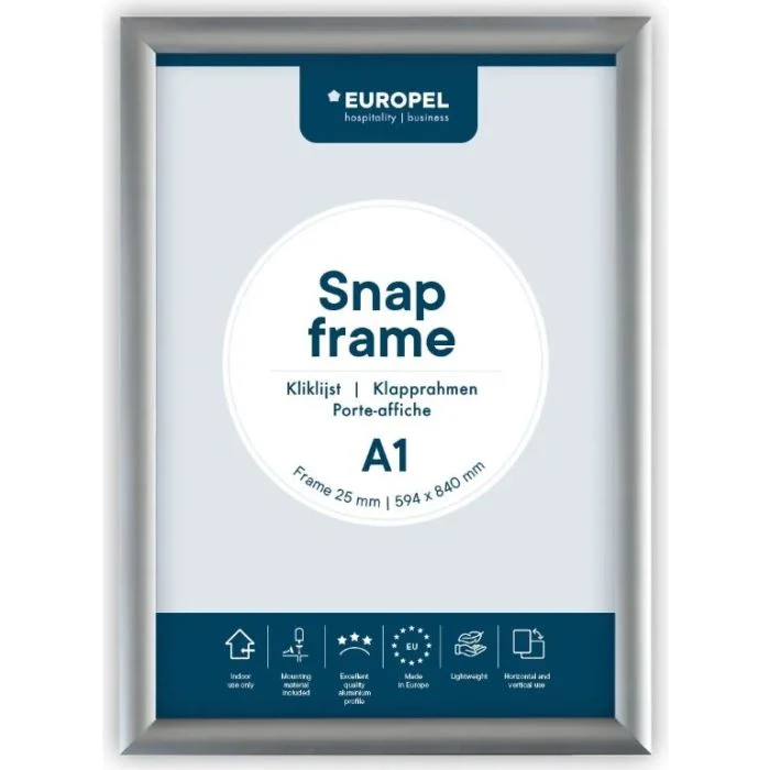Cadre Porte affiche - A1 - Argent EUROPEL