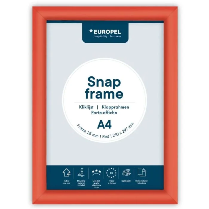 Cadre Porte affiche - A4 - Rouge EUROPEL