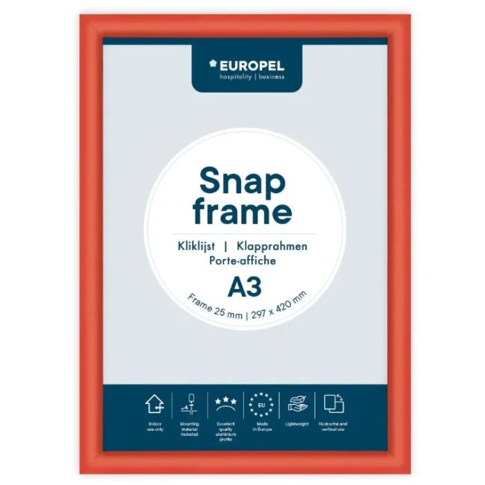 Cadre Porte affiche - A3 - Rouge EUROPEL