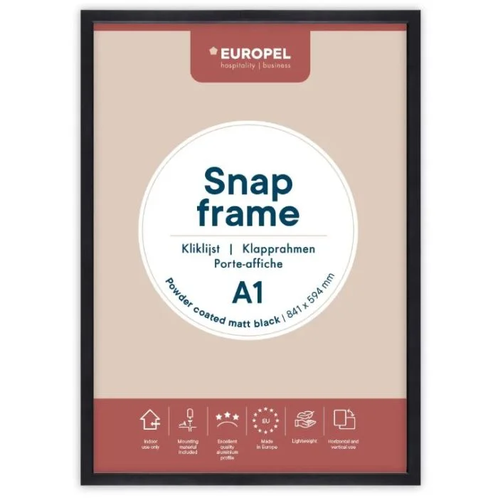 Cadre Porte affiche - A1 - Noir EUROPEL