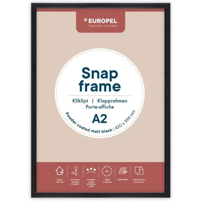 Cadre Porte affiche - A2 - Noir EUROPEL