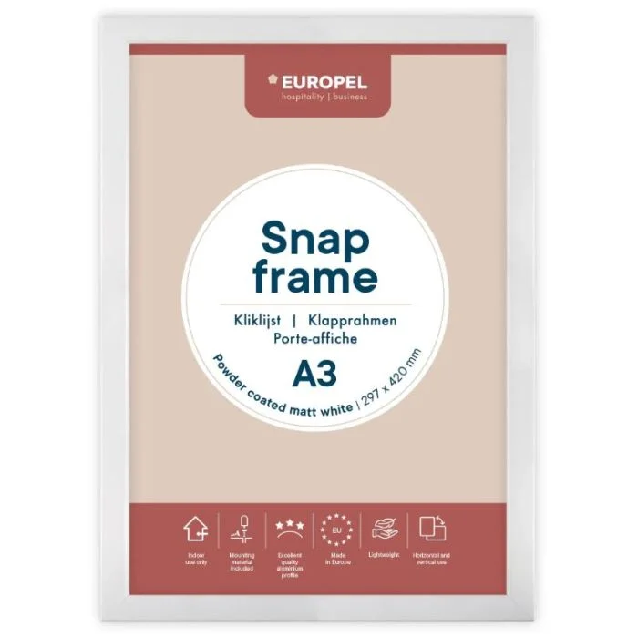 Cadre Porte affiche - A3 - Blanc EUROPEL